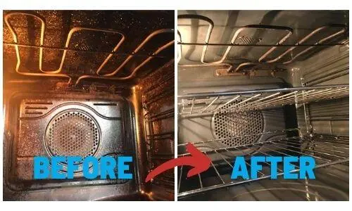 See The Difference Between The Before And After On An Ovenmagic Clean.